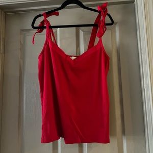 Red Tank with Bow Straps